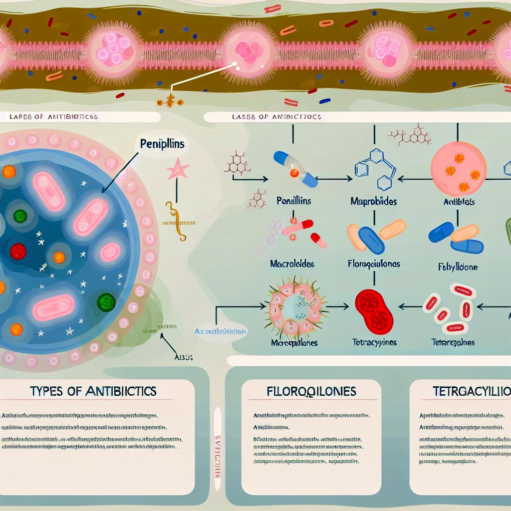 The different types of antibiotics and how they work.